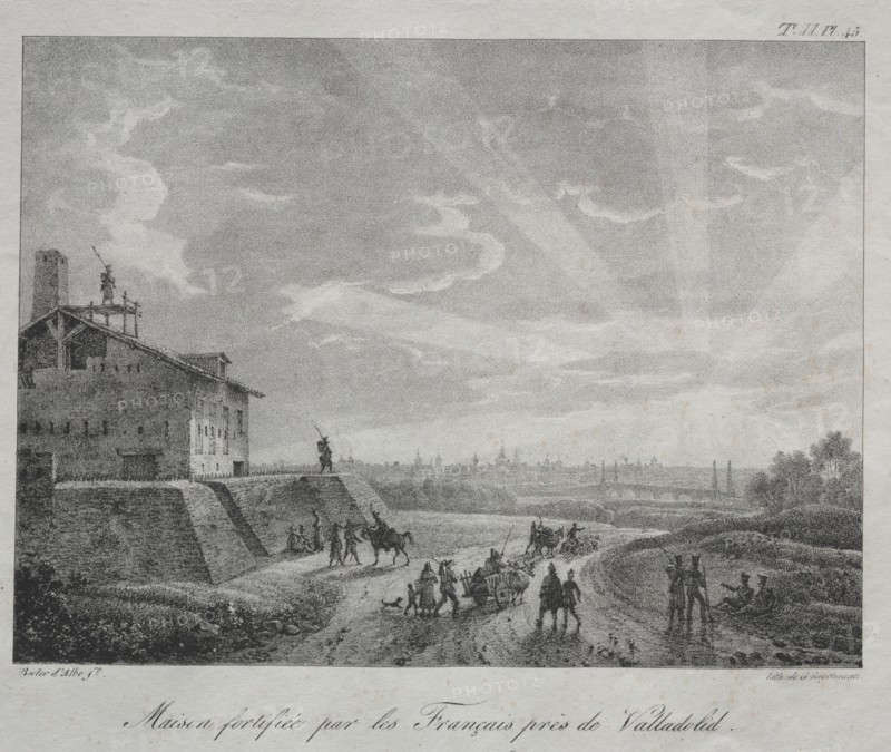 Spanish Campaign: A Building Fortified by the French near Valladolid. Creator: Baron Louis Albert Guillain Bacler d'Alber (French, 1761-1824).