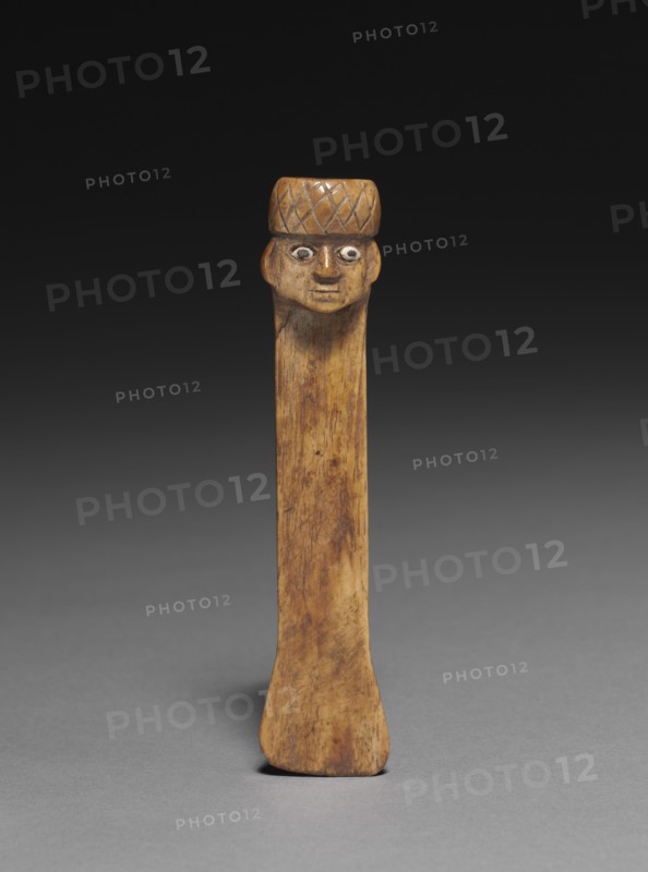 Spatula with Carved Head, 500-900. Creator: Unknown.