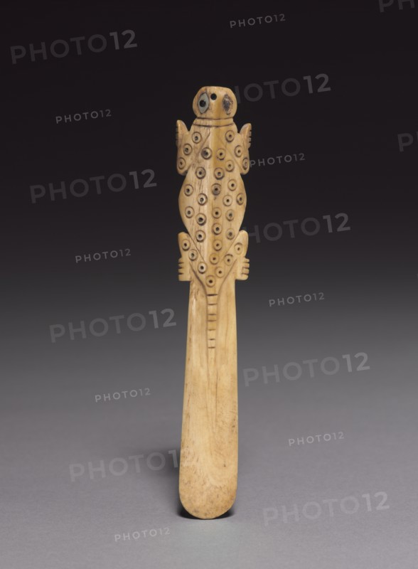 Spatula with Carved Lizard, 100 BC-700. Creator: Unknown.