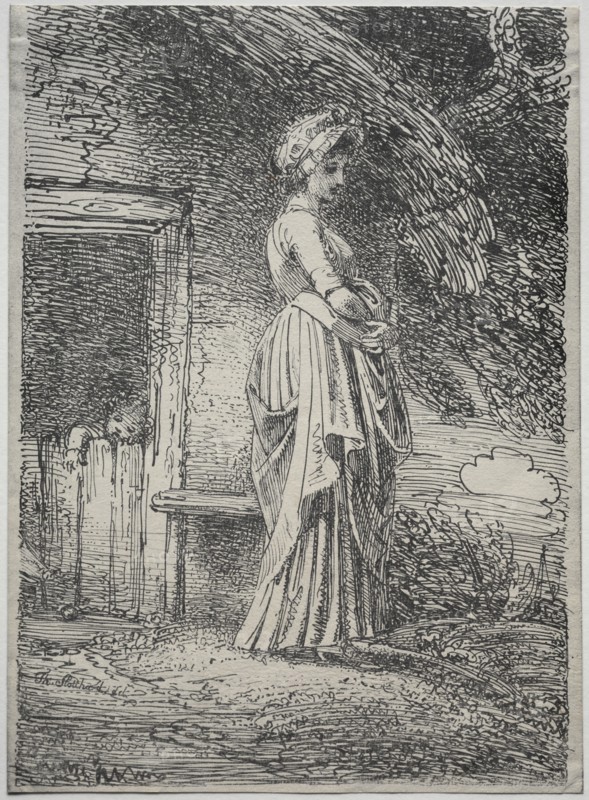 Specimens of Polyautgraphy: The Lost Apple, 1803. Creator: Thomas Stothard (British, 1755-1834).