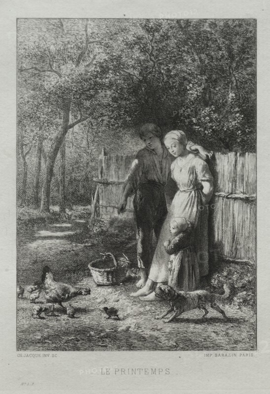 Springtime. Creator: Charles-Émile Jacque (French, 1813-1894).