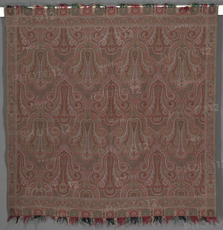 Square Reversible Shawl, c. 1865. Creator: Unknown.