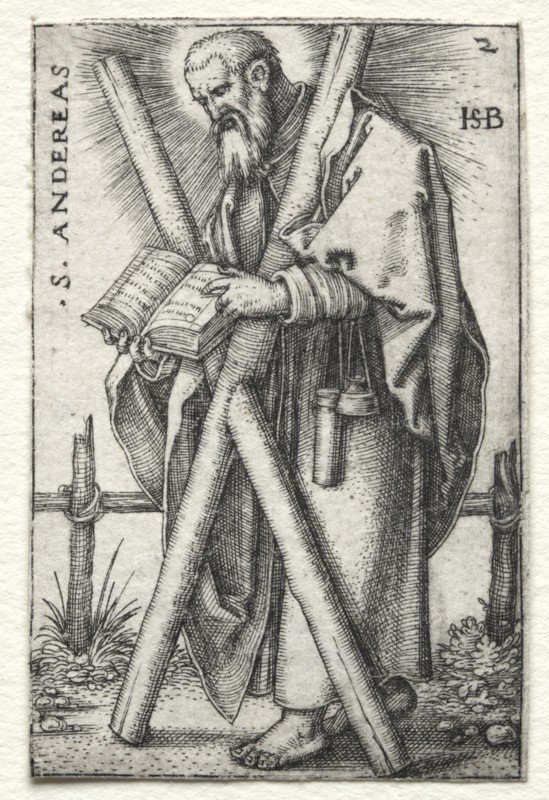 St. Andrew, 1545-1546. Creator: Hans Sebald Beham (German, 1500-1550).