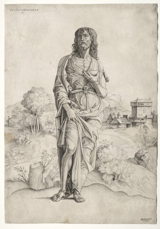 St. John the Baptist, c. 1505. Creator: Giulio Campagnola (Italian, 1482-1515).