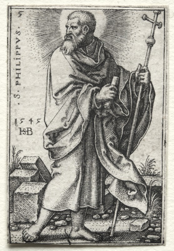 St. Philip, 1545-1546. Creator: Hans Sebald Beham (German, 1500-1550).