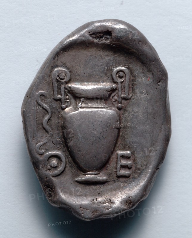 Stater: Amphora and Bow (reverse), 395-387 BC. Creator: Unknown.