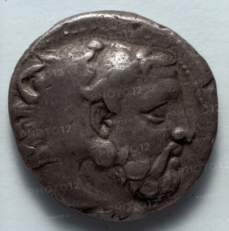 Stater: Head of Bearded Herakles in Lion Skin (obverse), 389-369 BC. Creator: Unknown.