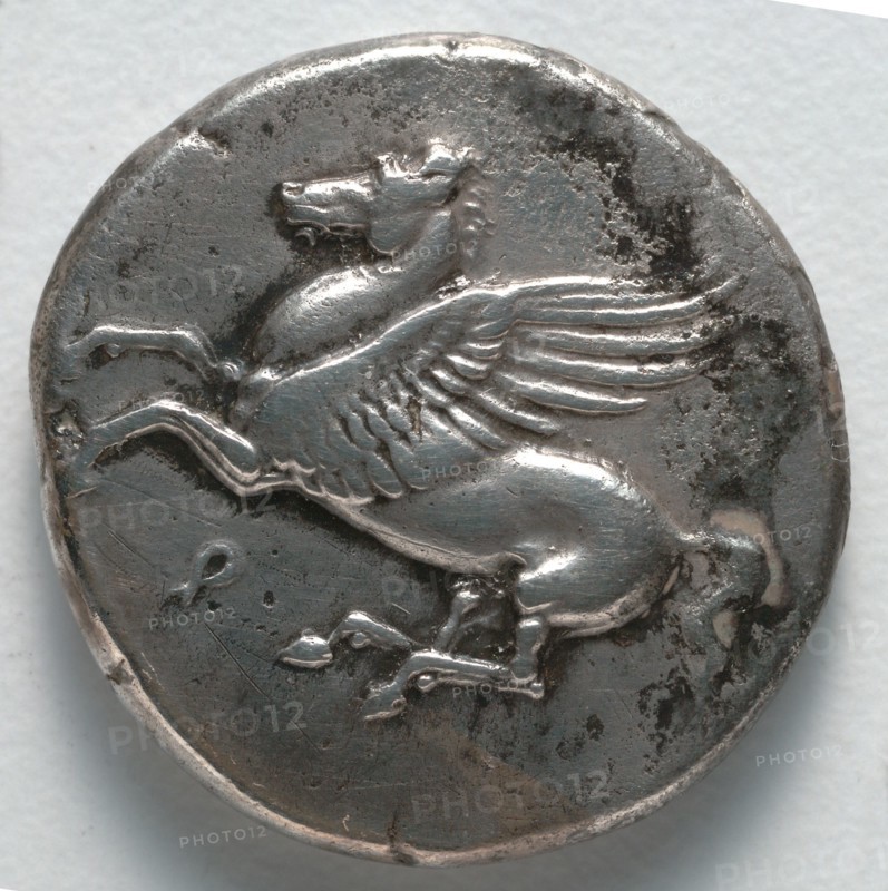 Stater: Pegasus (obverse), 350-338 BC. Creator: Unknown.