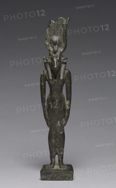 Statuette of Hathor, 664-30 BC. Creator: Unknown.