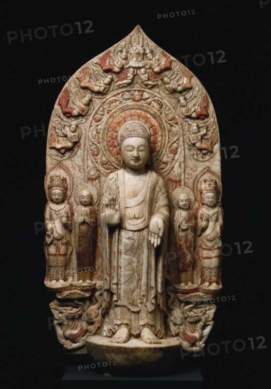 Stele with Shakyamuni and Maitreya, c. 570s. Creator: Unknown.