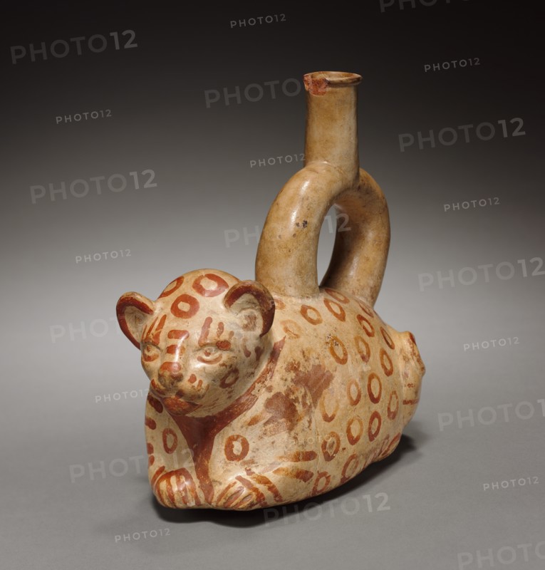 Stirrup Spouted Vessel of Feline Form, 1st millenium. Creator: Unknown.