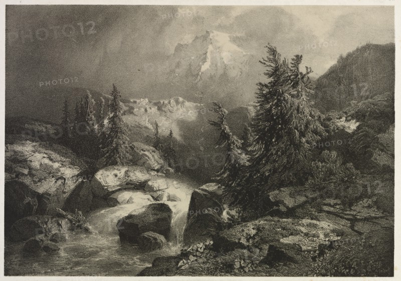 Storm in the Alps. Creator: Alexandre Calame (Swiss, 1810-1864).