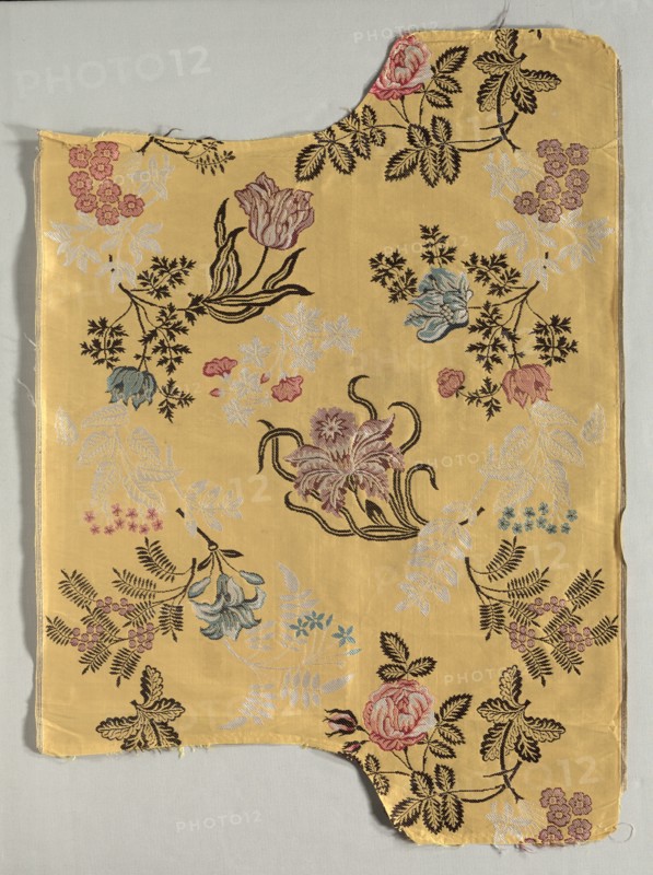 Strip of Brocaded Silk, 1700s. Creator: Unknown.