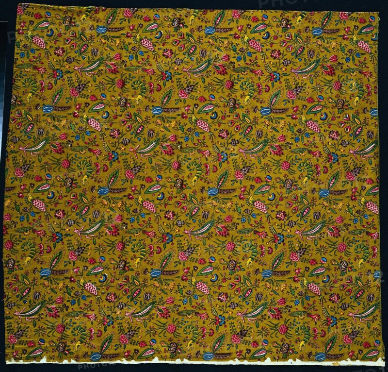 Strip of Woodblock Printed Cotton, 1780. Creator: Christophe Philippe Oberkampf (French, 1738-1815), firm of.