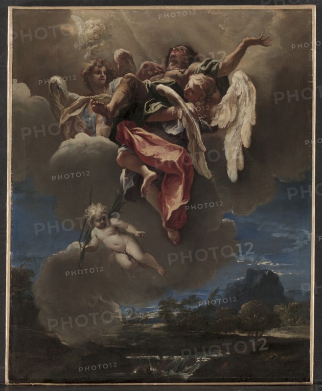 Study for "An Apotheosis of a Saint" (for San Bernardino dei Morti, Milan), c. 1695. Creator: Sebastiano Ricci (Italian, 1659-1734).