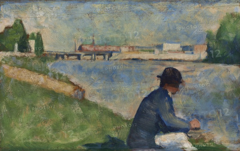 Study for "Bathers at Asnières", c. 1883-1884. Creator: Georges Seurat (French, 1859-1891).