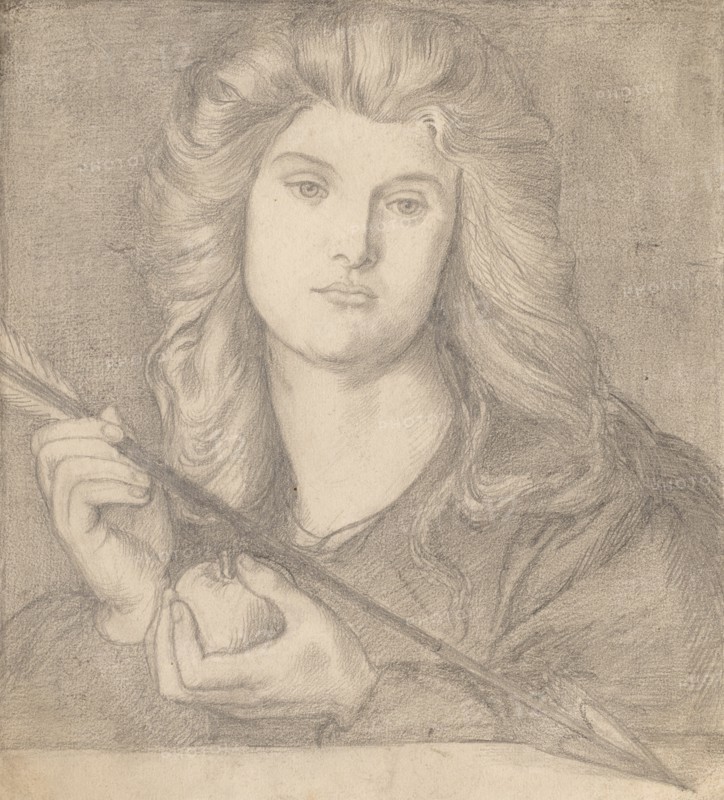 Study for "Venus Verticordia". Creator: Dante Gabriele Rossetti (British, 1828-1882).