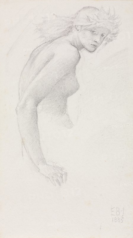 Study of a Female Figure, 1885. Creator: Edward Burne-Jones (British, 1833-1898).