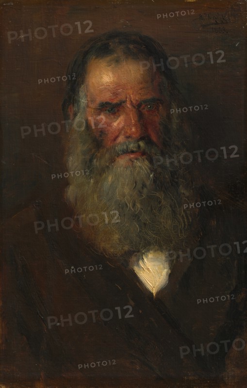 Study of the Head of an Old Man, 1883. Creator: Vladimir Egorovic Makovskij (Russian, 1846-1920).