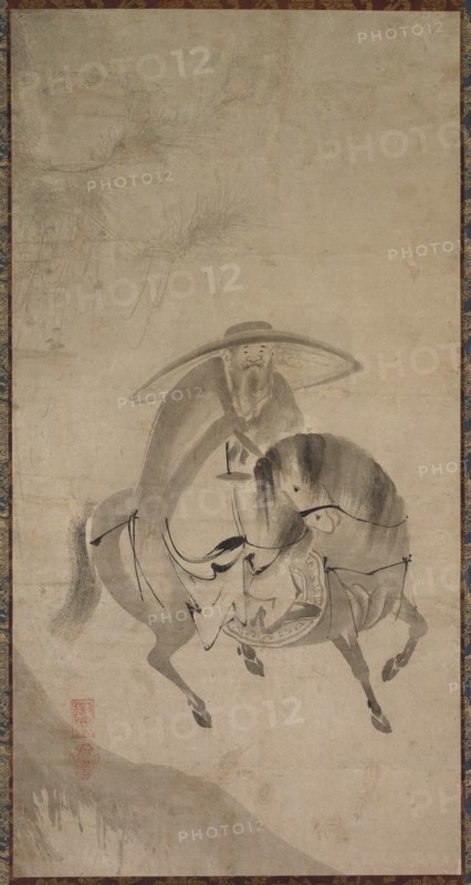 Su Dongpo Riding a Donkey, late 16th to early 17th century. Creator: Reietsu (Japanese, active late 1500s to early 1600s).