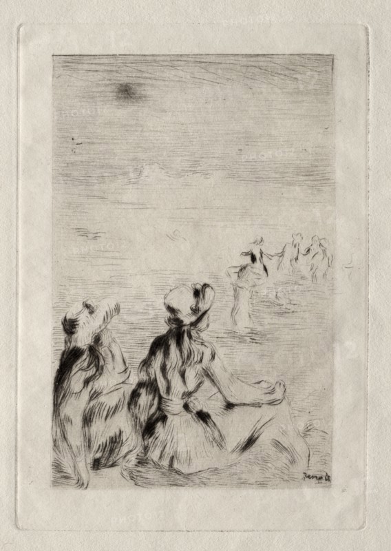 Sur la plage, à Berneval. Creator: Pierre-Auguste Renoir (French, 1841-1919).
