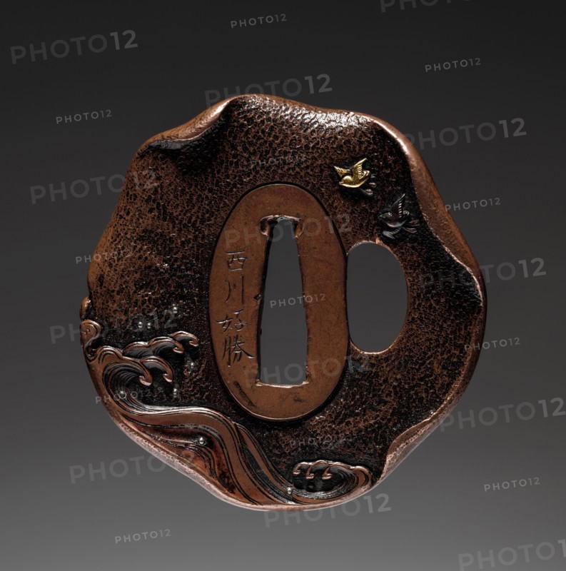 Sword Guard, early 19th century. Creator: Nishikawa Yoshikatsu (Japanese).
