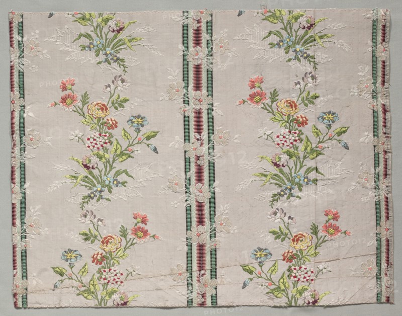 Taffeta, Brocaded, c. 1790. Creator: Unknown.