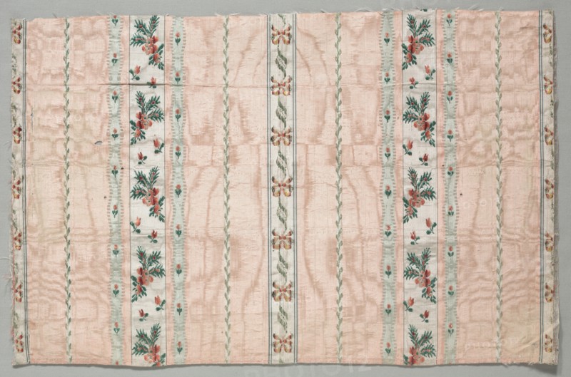 Taffeta, Brocaded, late 1700s. Creator: Unknown.