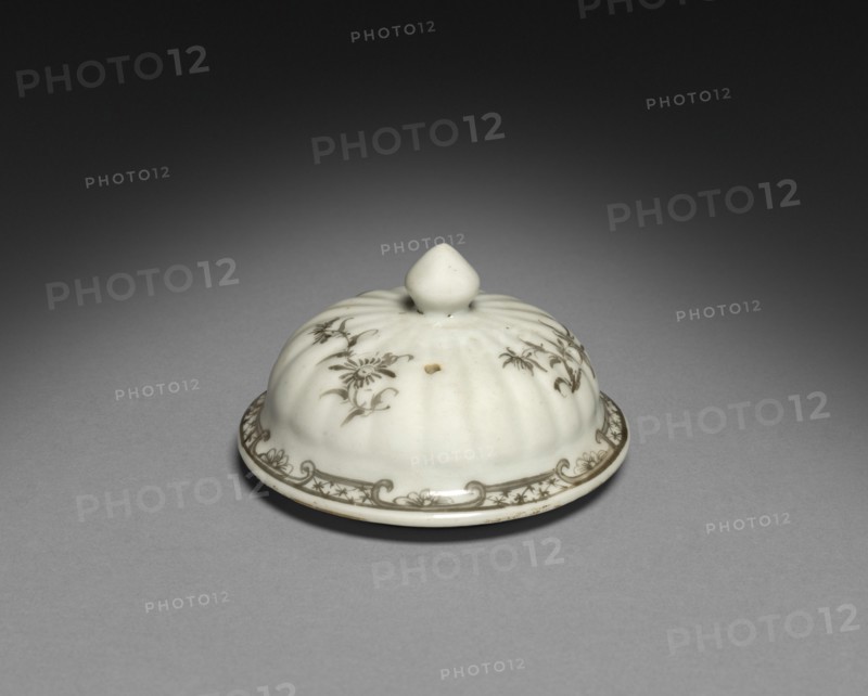 Teapot (lid), c. 1750-1770. Creator: Unknown.