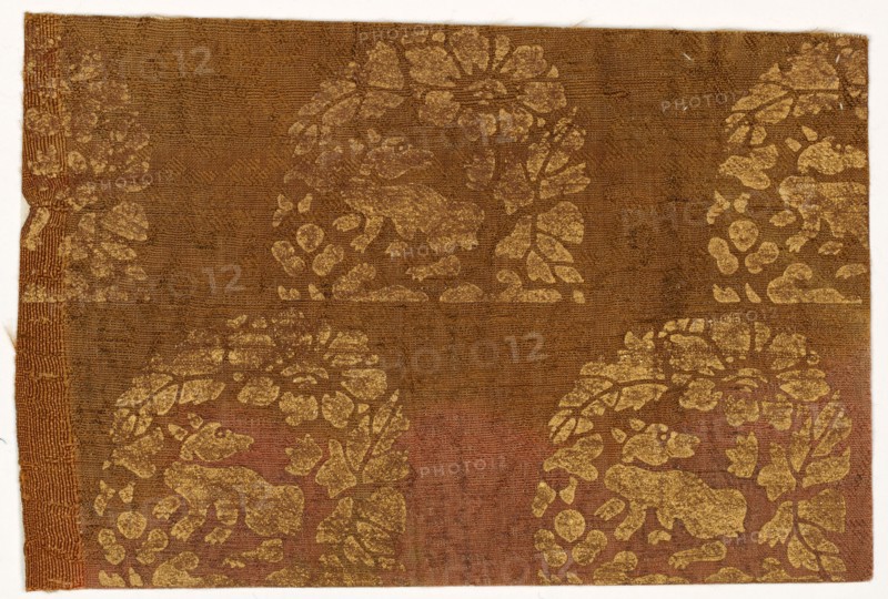 Textile Fragment, 1800s. Creator: Unknown.