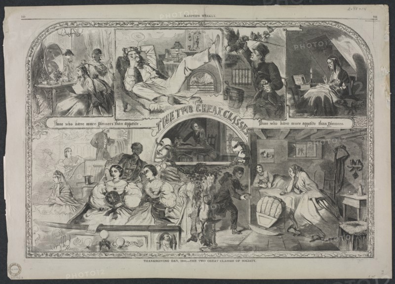 Thanksgiving Day, 1860 - The Two Great Classes of Society, 1860. Creator: Winslow Homer (American, 1836-1910).