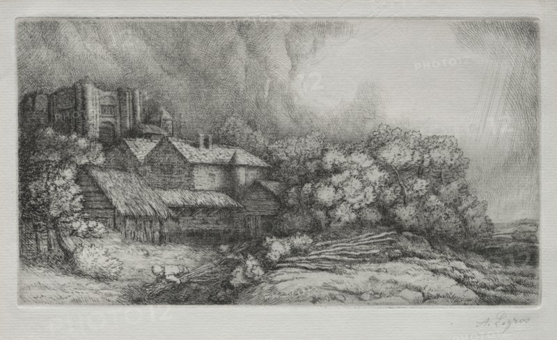 The Abbey Farm (La Ferme de labbaye). Creator: Alphonse Legros (French, 1837-1911).