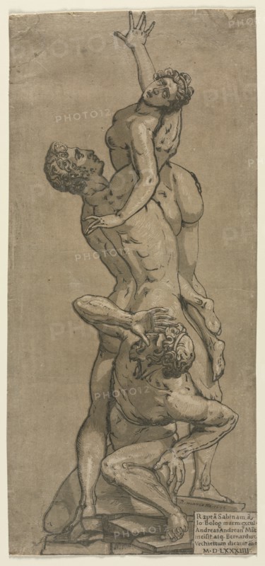 The Abduction of a Sabine Woman. Creator: Andrea Andreani (Italian, about 1558-1610).