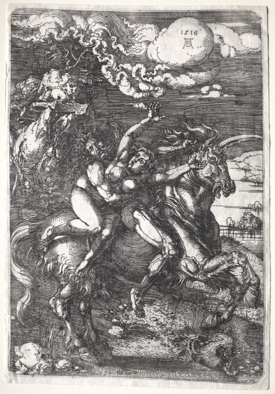 The Abduction on a Unicorn, 1516. Creator: Albrecht Dürer (German, 1471-1528).