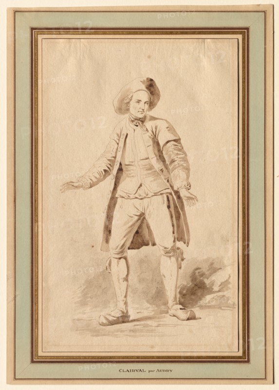 The Actor Clairval, 18th century. Creator: Étienne Aubry (French, 1745-1781).