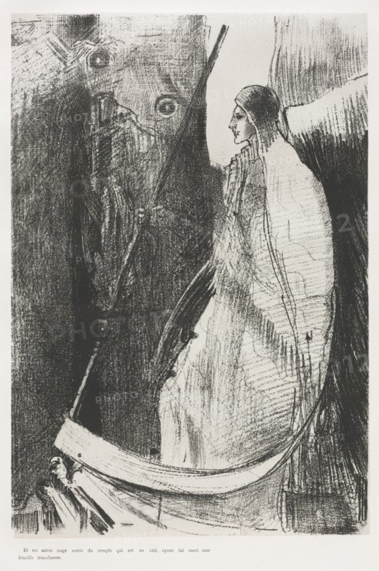 The Apocalypse of Saint John: And Another Angel Came Out of the Temple..., 1899. Creator: Odilon Redon (French, 1840-1916); Blanchard; Ambroise Vollard (French, 1867-1939).