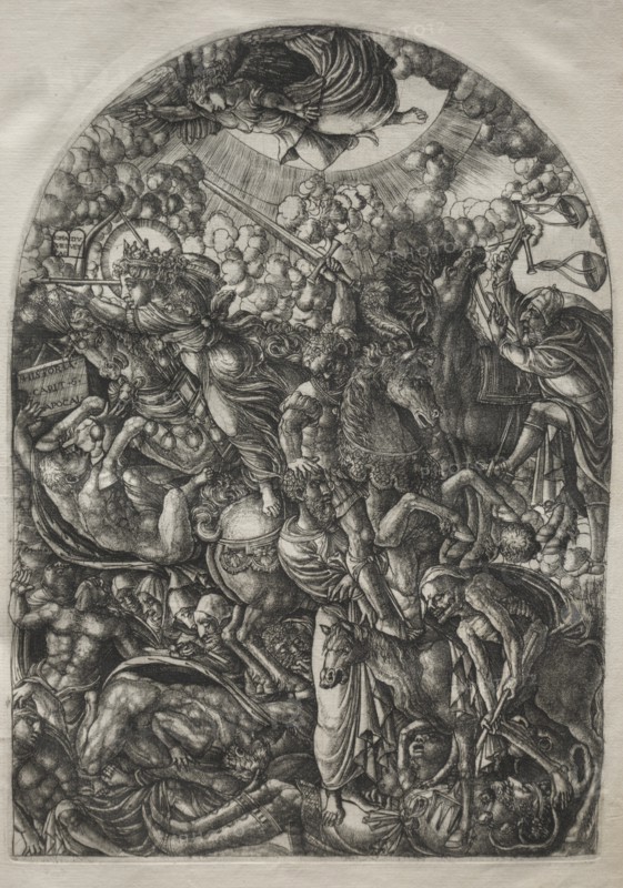 The Apocalypse: St. John Sees the Four Riders, 1546-1556. Creator: Jean Duvet (French, 1485-1561).