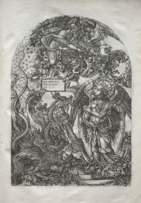 The Apocalypse: St. Michael and the Dragon, 1546-1556. Creator: Jean Duvet (French, 1485-1561).