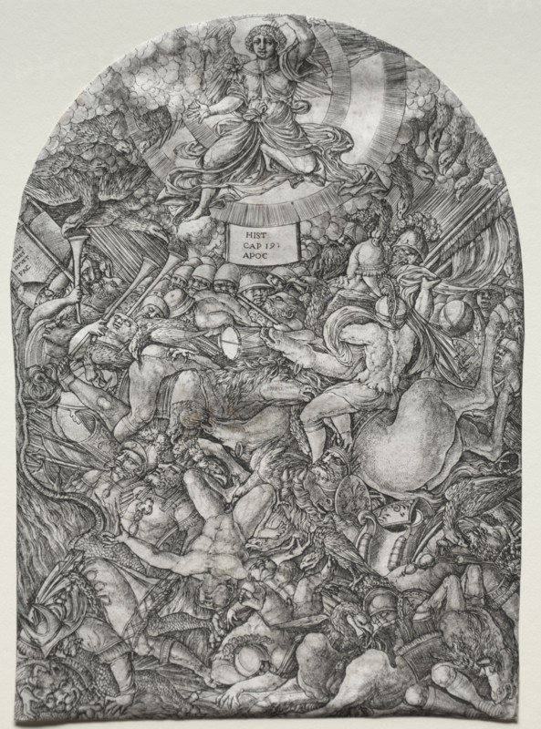 The Apocalypse: The Angel in the Sun Calling the Birds of Prey, 1500s. Creator: Jean Duvet (French, 1485-1561).