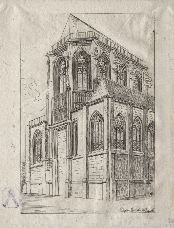 The Apse of the Church of St. Martin-sur-Renelle, 1860. Creator: Charles Meryon (French, 1821-1868).