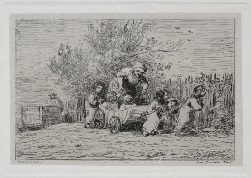 The Boat Trip: Heritage of the Cart (The Children with the Cart), 1861. Creator: Charles François Daubigny (French, 1817-1878).