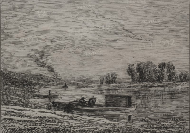 The Boat in Conflans, 1866. Creator: Charles François Daubigny (French, 1817-1878).