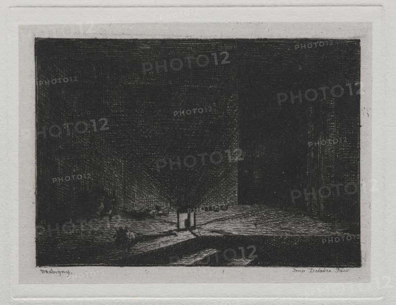 The Boat Trip: Interior of an Inn (The Corridor of an Inn), 1861. Creator: Charles François Daubigny (French, 1817-1878).