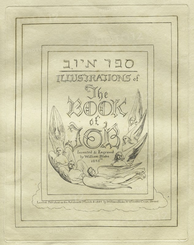The Book of Job: Title Page, 1825. Creator: William Blake (British, 1757-1827).