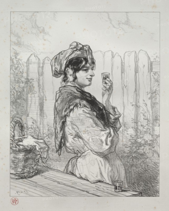 The Brandied Peach. Creator: Paul Gavarni (French, 1804-1866).