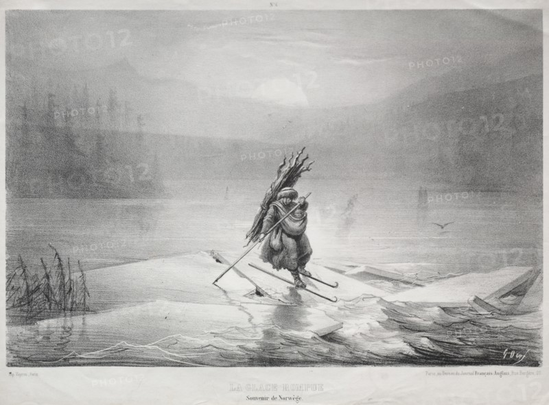 The Breaking Ice, Souvenir of Norway. Creator: Gustave Doré (French, 1832-1883).