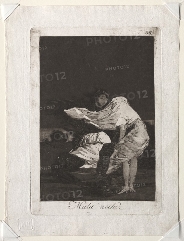 The Caprichos: A Bad Night, 1799. Creator: Francisco de Goya (Spanish, 1746-1828).
