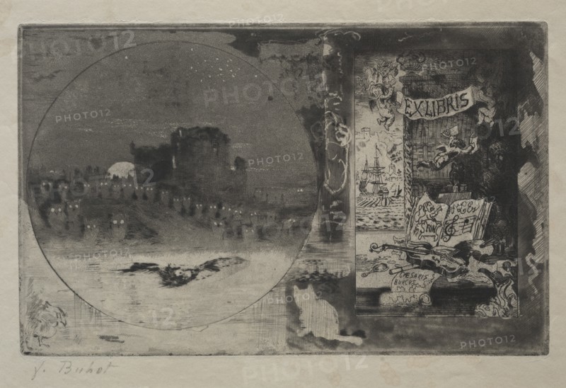The Castle of the Owls, 1887. Creator: Félix Hilaire Buhot (French, 1847-1898).