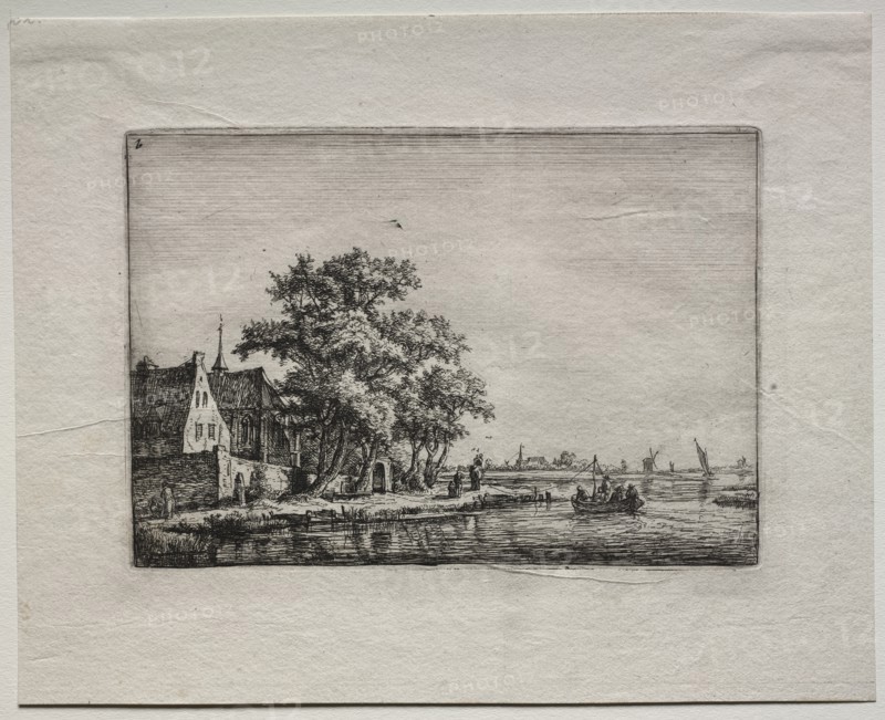 The Cemetery by the Canal. Creator: Anthonie Waterloo (Dutch, 1609/10-1690).
