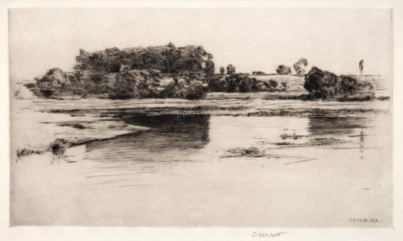The Charles River, 1890. Creator: Charles Adams Platt (American, 1861-1933).